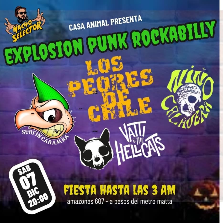 Concurso cerrado: Explosión Punk Rockabilly en Casa Animal
